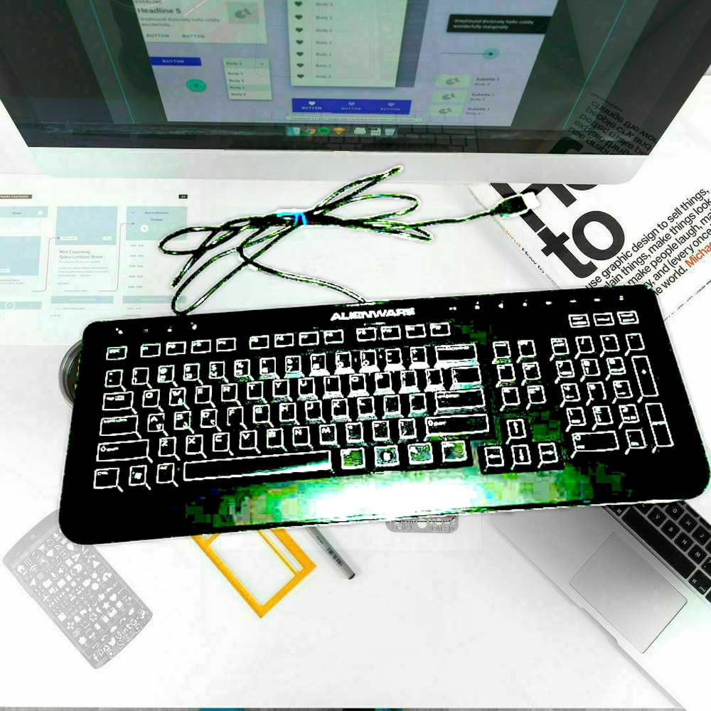 Dell AlienWARE Multimedia Black USB Keyboard 40CM0 SK-8165 (Tested & Works)